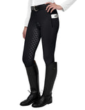 FitsT4 Sports Women's Full Seat Riding Tights Active Silicon Grip Horse Riding Tights Equestrian Breeches Black Size M