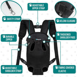 PetAmi Dog Carrier Backpack, Adjustable Dog Pet Cat Front Carrier Backpack | Ventilated Dog Chest Carrier for Hiking Camping Travel, Sling Bag for Small Medium Dog Cat Puppies, Small, 5-9 lbs, Black
