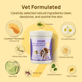 HICC PET Ear Cleaner Finger Wipes for Dogs & Cats, Vet-Recommended Dog Ear Infection Treatment to Relief Itching & Inflammation, Remove Wax, Dirt & Stop Smelly, Non-Irritating, 50ct(Coconut Scent)