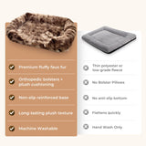 Pelsbarn Luxurious Orthopedic Dog Bed, Memory Foam, Brown, XL