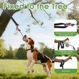 Bungee Tether Tug Outdoor Dog Toy with Stake,Tug of War Dog Toy for Aggressive Chewers to Keep Them Busy,Outdoor Interactive Dog Rope Toy for Medium/Small Dogs,Can Used On Lawns,Trees and Doors