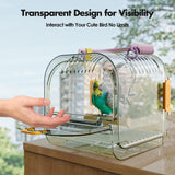 Small Bird Travel Carrier, Portable Bird Cage for Small Bird Parrot Parakeet with Shade Cover and Standing Perch, Lightweight Bird Carry Transport Cage for Vet Visit Shopping and Outdoor Adventure