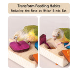YOOSO WING Birdie Puzzle Feeder - Interactive Foraging Toy for Parrots, Parakeets, Cockatiels, Conures | Mental Enrichment & Stimulation Game to Prevent Boredom (Colorful)