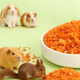 Tyotrbs Freeze-Dried Carrot Granules Rabbit Chew Toys, Hamster & Gerbil Treats Bunny Treats Small Animal Molar Toys for Guinea Pig Hamster Bunny Chinchilla Gerbil, 200g / 7.05oz