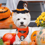60 Pcs Halloween Dog Bandanas Bulk Holiday Dog Bandanas Adjustable Dog Bibs Triangle Dog Scarf Holiday Pet Costume for Small to Large Pet Dog