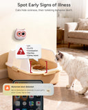 SiiPet Litter Box Camera – AI Cat Health Monitoring, Records Toileting Behavior, UTI/Diarrhea Abnormal Alerts, Fits Automatic & Standard Litter Boxes, Multi-Cat Support, Night Vision Cat Cam (Pink)