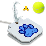 Pet Fit For Life Dog Pedal Water Fountain - Step-On Sprinkler, Drinking Water Hose Toy and Water-Play for Dogs, Includes Giant Tennis Ball