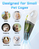 Lyrzzey Guinea Pig & Rabbit Vacuum Cleaner Poop: Extended Capacity Cordless Cleaner for Pet Cages – Tackle Daily Messes of Guinea Pig, Bunny, Bird, Reptile & Other Small Animals - White