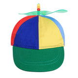 IPENNY Colorful Pets Propeller Hat, Rainbow Helicopter Hat Baseball Cap with Adjustable Strap - Cute Cosplay Accessory for Medium Dog & Large Cat (L, Green)