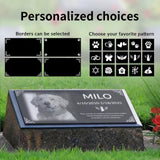 Overket Personalized Pet Memorial Stone, Custom Dog & Cat Headstone