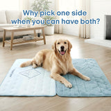 Vagascape Dog Cooling Mat - Dual-Surface Pet Cooling Pad, Durable Dog Cooling Bed, Washable Cooling Pet Pad for Dog Cooling mat Indoor and Outdoor(Blue L)