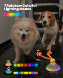 Xeuch Interactive Dog Toys, Automatic Moving and Rolling LED Light Up Dogs Ball with Rope, Motion-Activated Wicked Ball for Small Medium Pup, Stimulation Toy for Boredom Relief