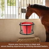 MIYABALA Bucket Holder for Horses Feed,5 Gallon Water and Feed Bucket Holder for Horses,Heavy Duty Metal Wall Mount Water Bucket and Pail Holder for Livestock in Stable