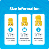 Barkbox Yellow Crocs Dog Shoes – Set of 4 Glow-in-The-Dark Dog Booties with EVA Foam, Adjustable Strap & Non-Slip Sole – Comfortable Paw Protection for Large Breeds (51-80 lbs)