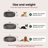 BALANCE Calming Dog Bed for Medium Sized Dogs, 30 Inches Oval Washable Pet Bed with Sides, Orthopedic Pet Couch Sofa with Non-Slip Bottom, Gray