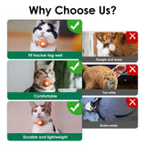 ZFSJTAG Cat Tracker, GPS Tracker for Cats, No Monthly Fee Pet Tracker for Cats Compatible with Apple Find My App (Only iOS), Real-Time Tracking, Smart Alerts, Up to 1-Year Battery, Waterproof