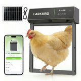 Larkbird Upgraded Automatic Chicken Coop Door Solar Powered, Auto Chicken Door with App Control, Custom Audio Recording, Timer & Light Sensor, Anti-Pinch Design