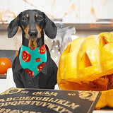 JpGdn 100PCS Halloween Dog Bandanas Bulk Kerchief Triangle Bibs Scarves Scarfs Pumpkin Bats Ghost Spider Owls Pattern for Girl Boy Small Medium Large Puppies Doggie Cat Halloween Grooming Costume
