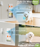 Automatic Dog Door with Collar Sensors, Meduim Smart Pet Door for Wall, Custom Scheduling & Anti-Pinch, Fits Meduim Dogs up to 40 lbs