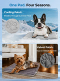 Pawhoo Dog Cooling Mat, Reversible Cool & Warm Pet Orthopedic Pad, Thick Mat for Summer & Winter, Machine Washable, Portable for Crate, Kennel, Bed, Floor, Sofa, Car (Cool Grey, Medium: 36" x 22")