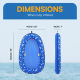 Queenmore Dog Pool Float, Dog Floats for Large Dogs, Inflatable Dogs Raft for Pool, Lake & Beach, Durable Summer Outdoor Water Floatie for Pets Up to 195 Lbs Blue