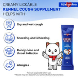 Dry & Wet Kennel Cough Medicine for Dogs and Cats: Effective Supplement for Sneezing, Allergies, and Runny Nose – Lickable Dog Cough Medicine for Breathing Care – 10 Sticks x 5 g