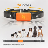 KJKZO Dog Bark Collar for Large Medium Small Dogs, Rechargeable No-Bark Collar, Smart Barking Collar, Effective Bark Collar with 7-Level Sensitivity, 3 Beep & Vibration Modes, Waterproof, Orange