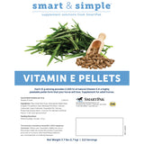 SmartEquine Smart & Simple Vitamin E Pellets | Horse Supplement Pellets | Vitamin E for Horses | Immune Support | Pellet Form for Easy Feeding | 112 Servings | 3.7 LB Bucket