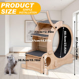 Cat Wheel 7-in-1 Upgraded Exercise Treadmill for Indoor Cats，Cat Treadmill with Silent Running Wheel, Cat Tunnel, Cat Wheels for Indoor Cats, Perfect Cat Jym & Toy for Endless Fun & Fitness