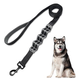 Heavy Duty Dog Leash, 5FT Wide 2.5cm Shock Absorbing Dog Leashes with Zinc Alloy Clip, Comfortable Handle,Training Leash for Medium Large Dogs