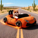VIEFIN Cute Cat Beds Kitten Beds, Soft Small Dog Beds, Washable Pet Beds for Puppy and Kitty, Funny Supercar Cat Toys, 24 Inch