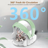 Foldable Smart Pet Dryer Box with 8 Fan 4 Speed, Automatic Cat Dryer Box Time-Setting Temperature Control, Small Dog Drying Box, Cat Hair Blow 360° Ultra Quiet (GREEN)