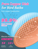 Mellbree 2-Pack Bird Bath Purification Disk, 99.99% Pure Copper Disc Cleaner Safe for Outdoor Bird Bath, Solar Fountains and Concrete Bowls - Bird-Safe Gift for Bird Lovers 0.6mm (Bird Pattern)