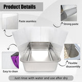 YOILES 3PCS Cat Litter Box Pee Shields,Transparent Easy Clean Splash Guard for Open Top Litter Pan 14.5×11.5in- Litter Box Not Included (3, Clear)