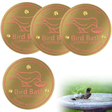 Denwwico 4-Piece Pure Copper Disks for Bird Baths, 4-Inch Large Metal Surface Protector for Outdoor Birdbath Bowls and Bee Watering Stations
