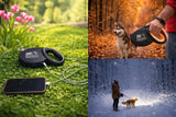 Warm Walks Smart Dog Leash: 3 Heat Settings, Integrated Power Bank with USB-C, Attachable LED Safety Light16 ft Retractable Reflective Lead. All Season Comfort and Power
