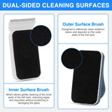 fishkeeper Aquarium Strong Magnetic Glass Cleaner Brush, Fish Tank Algae Magnet Cleaning Tool with 2 Detachable Scrapers, Mag Float Scrubber for 0.25-0.625Inch Glass and Acrylic Tanks