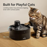 Wireless Cat Water Fountain, Cat Fountain Battery Operated, 78oz/2.3L Pet Water Fountain Cordless, 4000mAh Rechargeable Automatic Fountain with Motion Sensor, Ultra-Quiet Pump & Locking Lid, Black