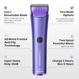 FuzzyFix Professional Dog Grooming Clipper with Replacement Blade, 5-in-1 Adjustable A5 Blade Cordless Pet Grooming Kit 2 Speed Trimmer Hair Shaver with Detachable Metal Combs Nova for Animal Horse