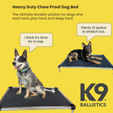 K9 Ballistics Chew Proof Elevated Cot Bed, XL, Sandstone Tan Ripstop