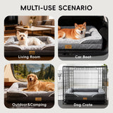 Homemate Dog Bed Medium Size Dog 28x23 inch with Orthopedic Foam Waterproof Outdoor Pet Cat Bed Sofa Supplies with Toy Dogs Crate Pad Couch with Removable Washable Cover & Non-Slip Botton Dark Grey