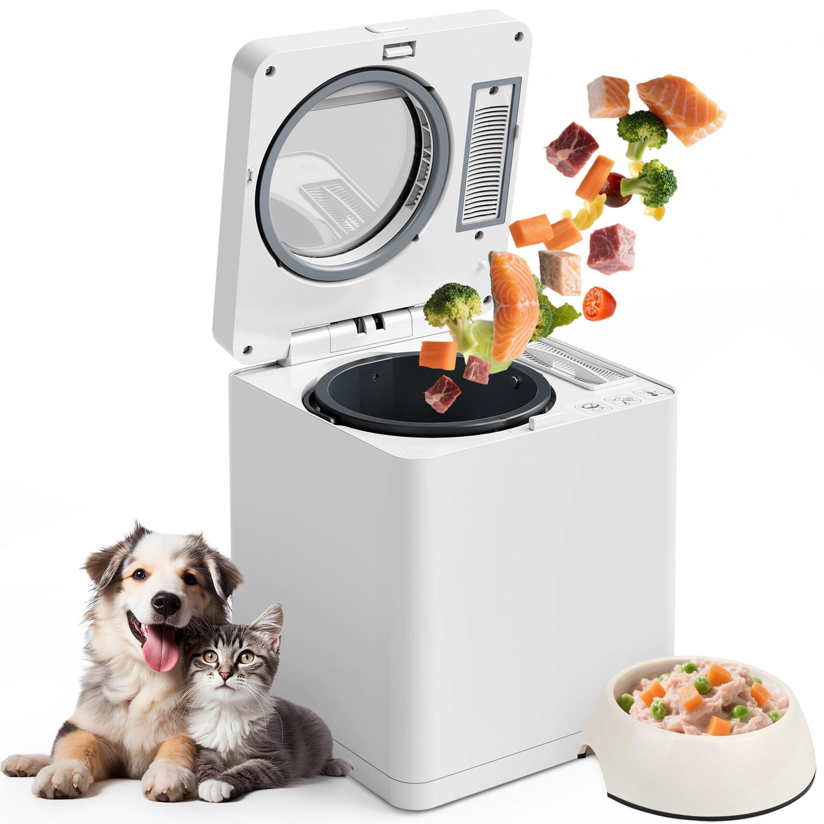 Pet Fresh Meal Maker, Auto 5-in-1 Pet Food Cooker with Chop,Slow Cook ...