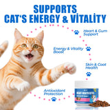 Just Try Coenzyme Q10 coq10 Bites for Cats - Advanced q10 & Taurine Cat Treats for Feline Heart Health - Chicken Flavored Soft Chews - Supports Heart Function - 300 Count