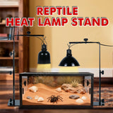 GVWRATW Reptile Lamp Stand, Adjustable 15.5-35 Inch Floor Light Holder for Heat Lamp & Dome, Metal Bracket for Terrarium Lighting & Heating.
