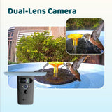 Birdfy Smart Bird Bath with Camera, Solar Powered, Dual-Lens 2K AI Bird ID
