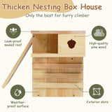 INRLKIT Extra Large Squirrel Boxes for Outside with Exterior Porch, Large Squirrel House for Outside, Wooden Squirrel Nesting Box for Chipmunks and Small Animals, Easy Assemble