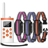 PetJoy 3 Dog Shock Collar with Remote, Dog Bark Collar for Large Dog, Automatic Bark Collar 3 Packs, Bark & Shock Collar 2 in 1 - Auto Mode with 5 Sensitivity Levels