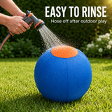 PETNOME Herding Ball for Dog,Inflatable 18 Inch Herding Calming Jumbo Ball for Medium Large Dog Horse Outside Training Push Chase & Roll Blue Orange