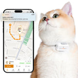 Pawfit Lite for Cats 4g GPS Tracker | Ultra-Small (<18g) Design | Real-Time Tracking | Activity Monitoring | Location History | Unlimited Range | Safety Collar Included | Simply White