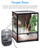 Top fill Reptile Fogger Terrariums Humidifier Fog Machine Mister with 4L Visible Large Tank & Extension Hoses, Suitable for Terrariums & Enclosures, Ideal for Reptiles/Amphibians/Herps/Vivarium/Moss